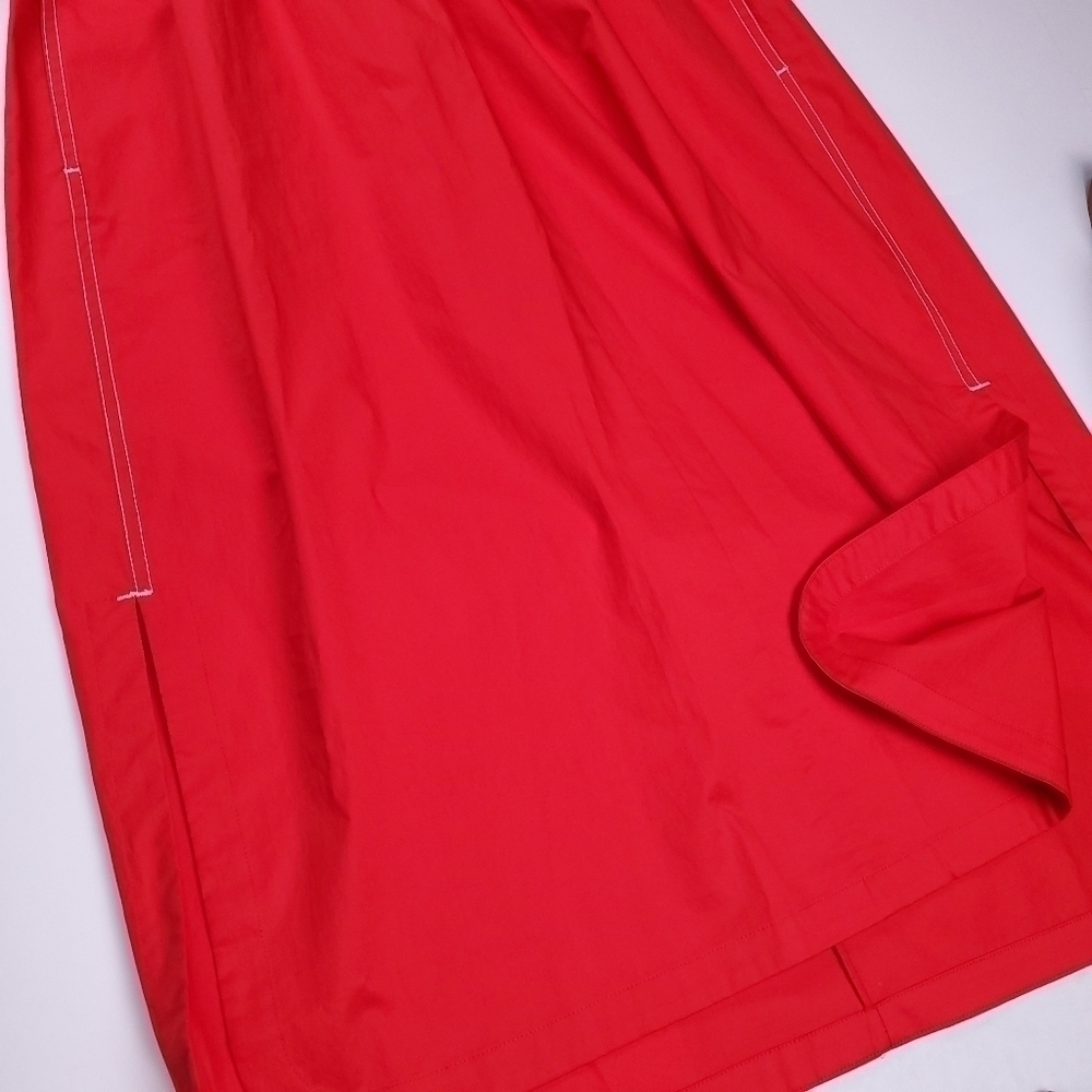 New Jason Wu Red Tie Front Pocketed Dress Sz 4 - Picture 14 of 16